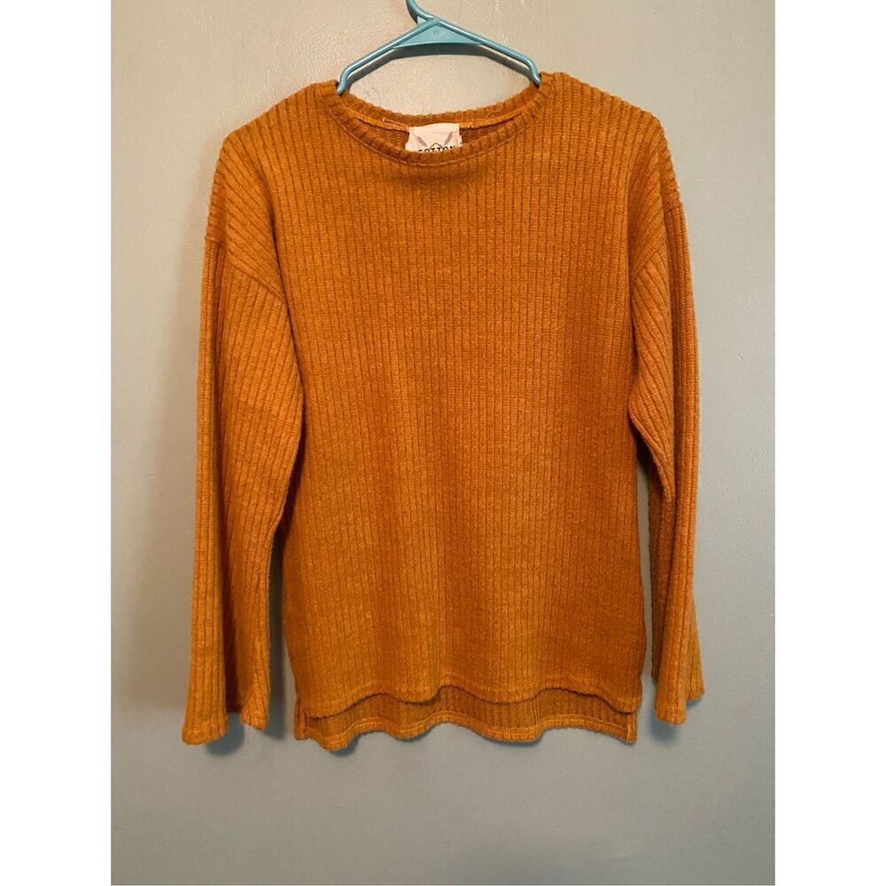 Cotton Rye Outfitters Long Sleeve Crew Neck Bell Sleeve Sweater Size Large